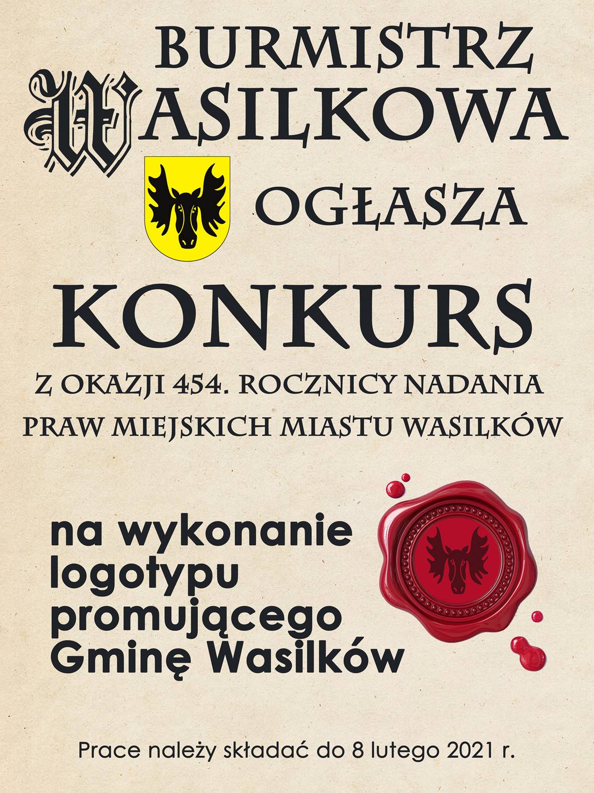 Konkurs na opracowanie logotypu promującego Gminę Wasilków
